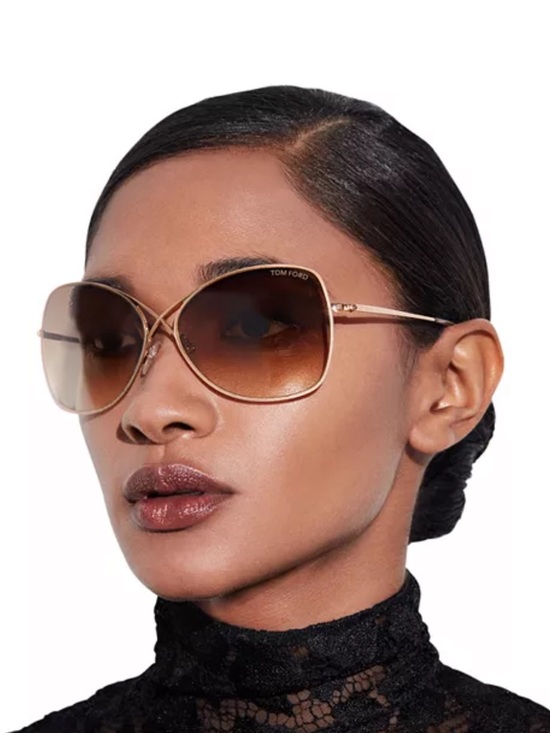 Tom Ford Women’s Gold Frame Brown Gradient Sunglasses main image 6